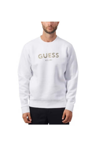 Felpa Guess Logo Frontale Uomo – Comfort e Stile Sostenibile  | Mariad
