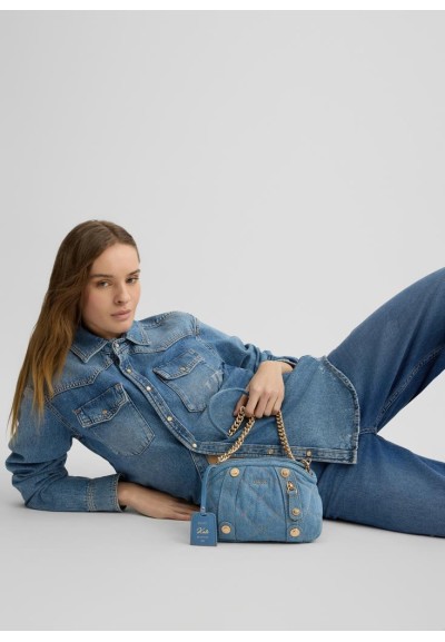 Liu Jo Donna Borsa a Tracolla in Denim Matelassé  | Mariadesole.it