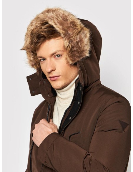 Guess Parka Marrone Regular Fit  | Mariadesole.it