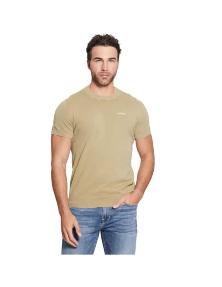 T-shirt Uomo Guess Slim Fit in Cotone e Seta  | Mariadesole.it