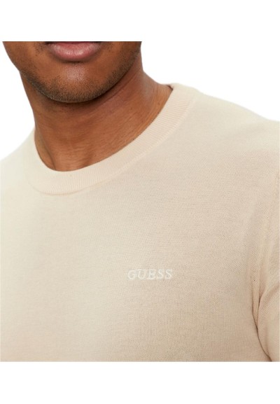 T-shirt Uomo Guess Slim Fit in Cotone e Seta  | Mariadesole.it