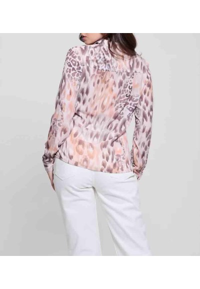 Camicia in fantasia Guess Donna Regular Fit – Eleganza e Tendenza  | M