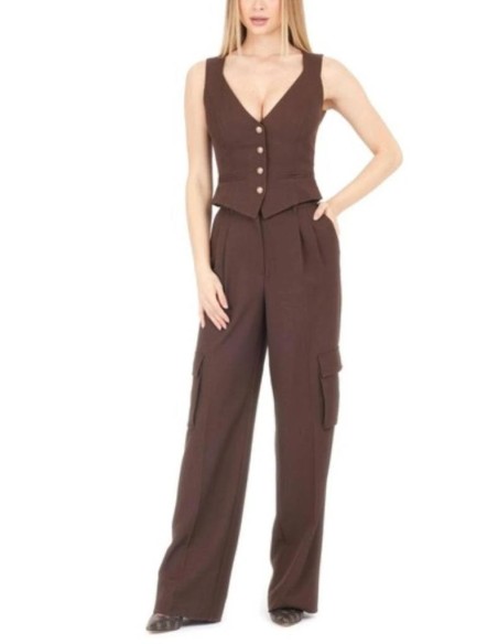 Pantaloni Cargo Guess Donna in Tessuto Regular Fit  | Mariadesole.it