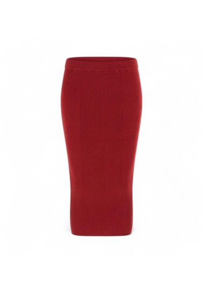 Gonna a Tubino Rossa Katelyn Guess Donna in Viscosa  | Mariadesole.it