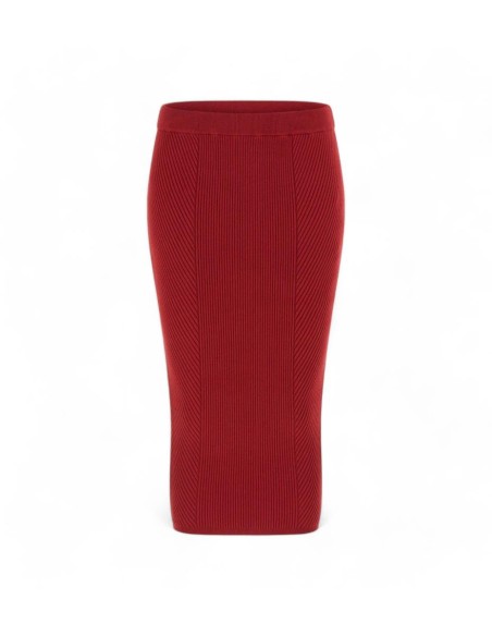 Gonna a Tubino Rossa Katelyn Guess Donna in Viscosa  | Mariadesole.it