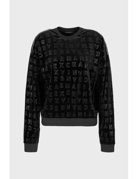 Felpa Armani Exchange Donna con Applicazione e Maniche Lunghe  | Maria