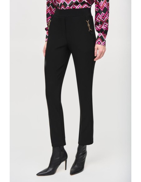 Pantaloni Dritti in Maglia di Seta Legata Donna  | Mariadesole.it