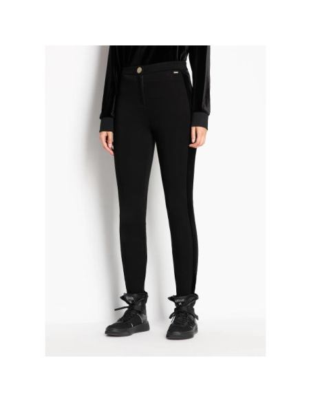 Pantalone Leggings Donna Armani Exchange con Bande Laterali e Velluto 
