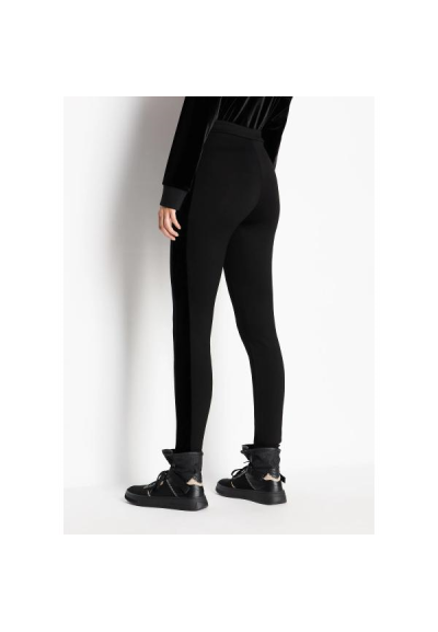 Pantalone Leggings Donna Armani Exchange con Bande Laterali e Velluto 