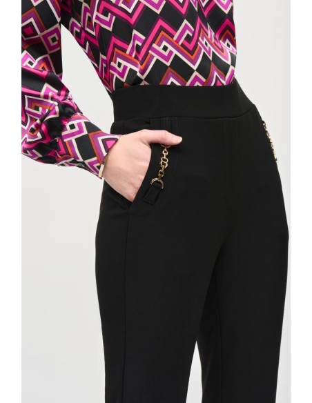 Pantaloni Dritti in Maglia di Seta Legata Donna  | Mariadesole.it