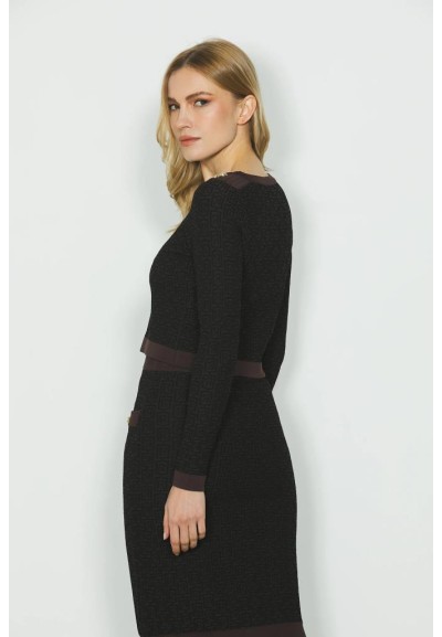 Maglia Donna Relish LINDA_A - Eleganza Essenziale con Bottoni Jacquard