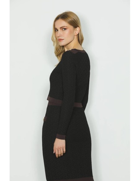 Maglia Donna Relish LINDA_A - Eleganza Essenziale con Bottoni Jacquard