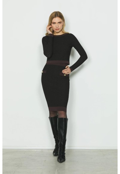 Maglia Donna Relish LINDA_A - Eleganza Essenziale con Bottoni Jacquard