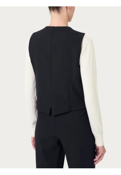 Gilet Donna Ragno con Quattro Bottoni in Tessuto Compact  | Mariadesol