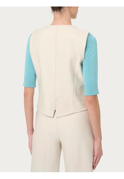 Gilet Donna Ragno con Quattro Bottoni in Tessuto Compact  | Mariadesol