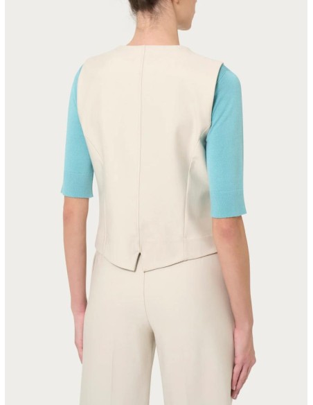 Gilet Donna Ragno con Quattro Bottoni in Tessuto Compact  | Mariadesol