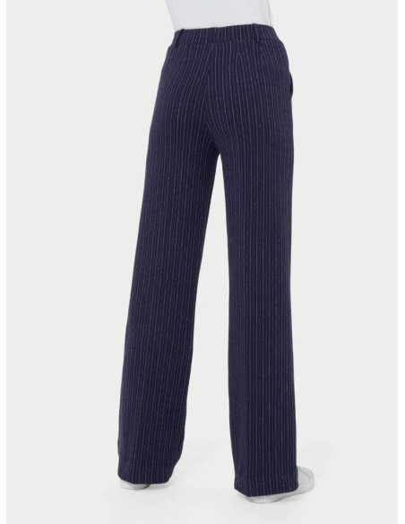 Pantalone Ragno Donna Gessato a Palazzo in Eco Jacquard  | Mariadesole