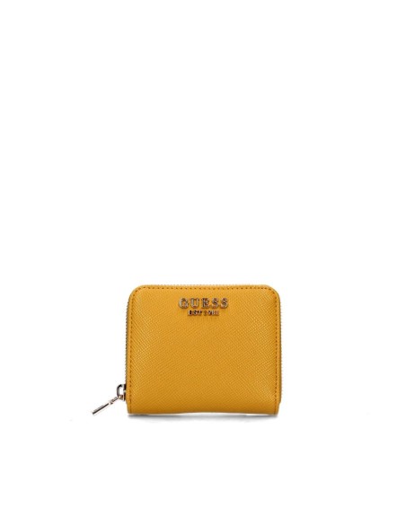 Portafoglio Piccolo con Trama Martellata Laurel Guess Donna Giallo  | 