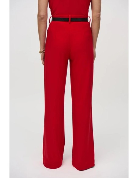 Pantaloni a Gamba Larga con Cintura in Maglia di Seta  | Mariadesole.i