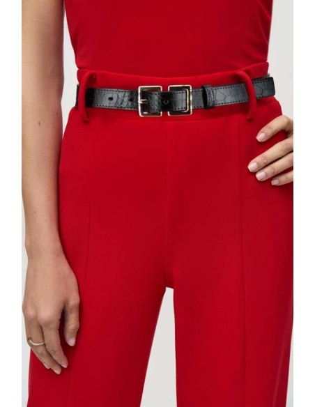 Pantaloni a Gamba Larga con Cintura in Maglia di Seta  | Mariadesole.i