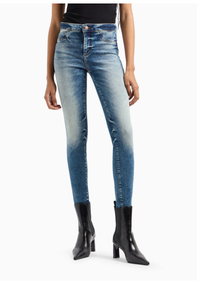 Jeans Armani Exchange Donna Stretch Lift-Up con Effetto Delavé  | Mari