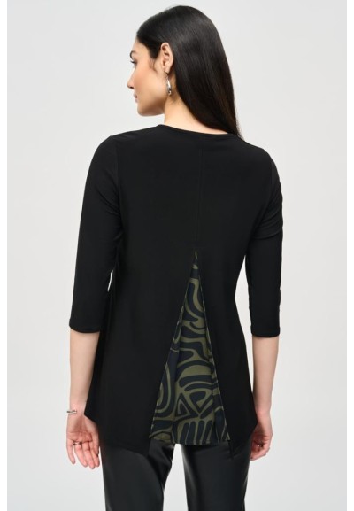 Maglia di Seta con Strato di Stampa Astratta  | Mariadesole.it