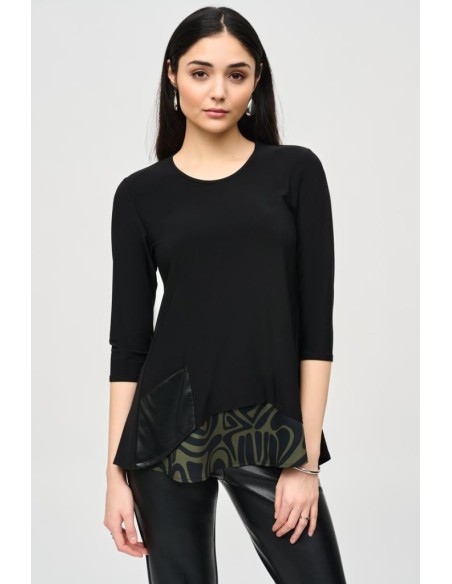 Maglia di Seta con Strato di Stampa Astratta  | Mariadesole.it