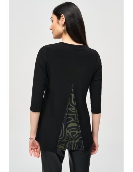 Maglia di Seta con Strato di Stampa Astratta  | Mariadesole.it