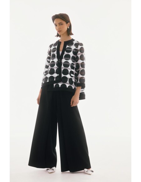Giacca Donna Joseph Ribkoff Swing con Stampa a Pois e Strisce Shadow  