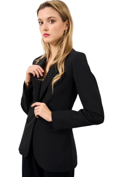 Liu Jo Donna - Giacca Lunga Luxury Monopetto con Revers a Lancia  | Ma
