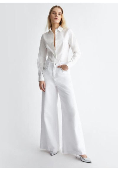 Camicia Liu Jo Donna Slim Fit in Popeline di Cotone  | Mariadesole.it