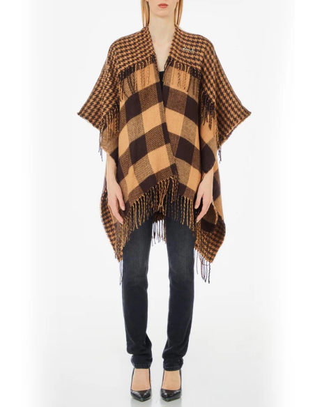 Poncho Liu Jo Donna in Tinta Cammello  | Mariadesole.it