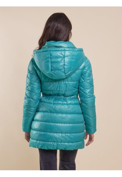 Liu Jo Piumino da Donna Turchese con Colletto e Cappuccio  | Mariadeso