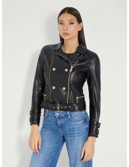 Giacca Biker Donna Guess in Similpelle  | Mariadesole.it