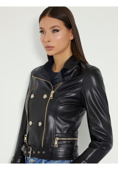 Giacca Biker Donna Guess in Similpelle  | Mariadesole.it