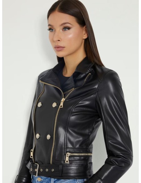 Giacca Biker Donna Guess in Similpelle  | Mariadesole.it
