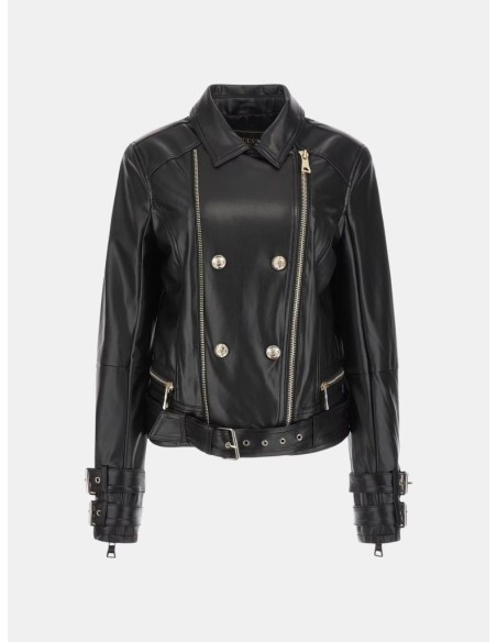 Giacca Biker Donna Guess in Similpelle  | Mariadesole.it