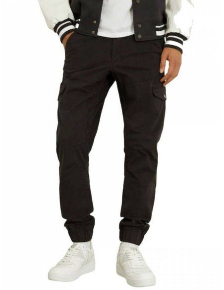 Pantaloni Cargo Uomo Guess Slim Fit in Cotone Nero  | Mariadesole.it