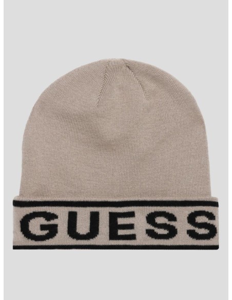 Cuffia in Lana con Logo Guess Uomo  | Mariadesole.it