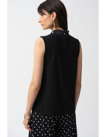 Top in Maglia con Cravatta a Pois Joseph Ribkoff  | Mariadesole.it