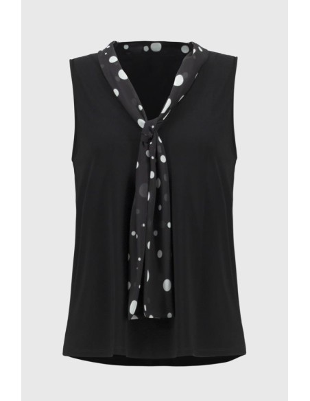 Top in Maglia con Cravatta a Pois Joseph Ribkoff  | Mariadesole.it