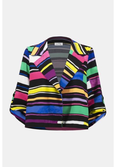 Giacca Corta e Squadrata con Stampa a Righe di Garza Joseph Ribkoff  |