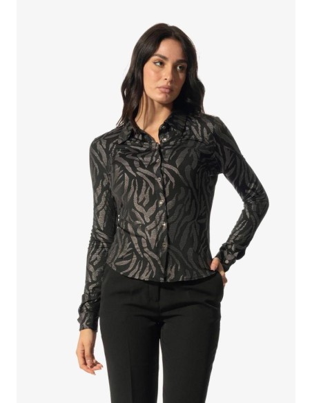 Camicia a Maniche Lunghe con Stampa Astratta Guess Donna  | Mariadesol