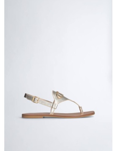 Liu Jo Donna – Sandali Infradito Laminati con Logo  | Mariadesole.it