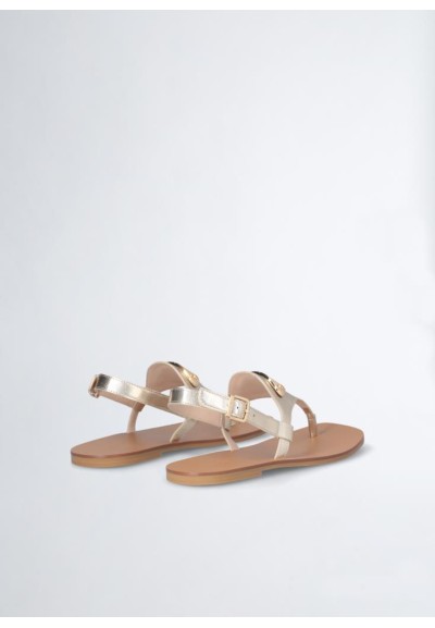 Liu Jo Donna – Sandali Infradito Laminati con Logo  | Mariadesole.it