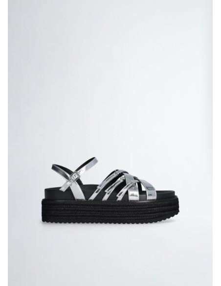 Liu Jo – Sandali Platform a Specchio con Fascette Incrociate  | Mariad