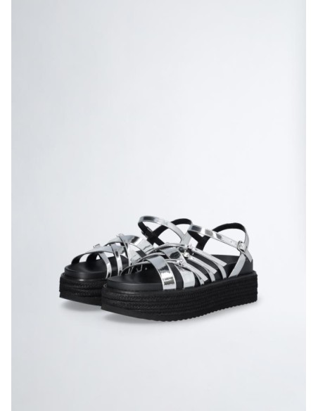 Liu Jo – Sandali Platform a Specchio con Fascette Incrociate  | Mariad
