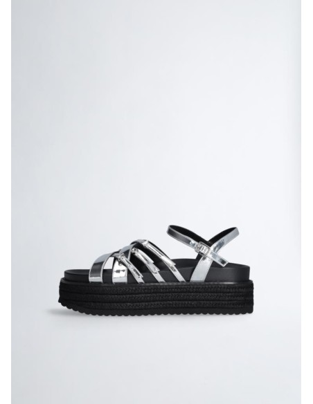 Liu Jo – Sandali Platform a Specchio con Fascette Incrociate  | Mariad