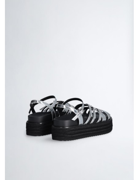 Liu Jo – Sandali Platform a Specchio con Fascette Incrociate  | Mariad