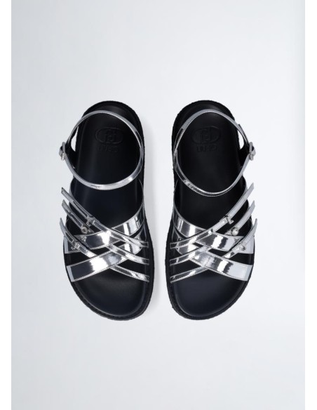 Liu Jo – Sandali Platform a Specchio con Fascette Incrociate  | Mariad